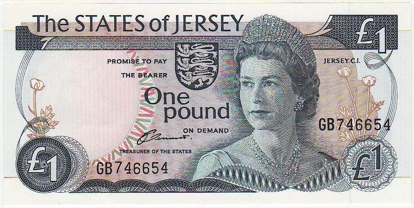 Jersey, £1, 1976 to 1989.