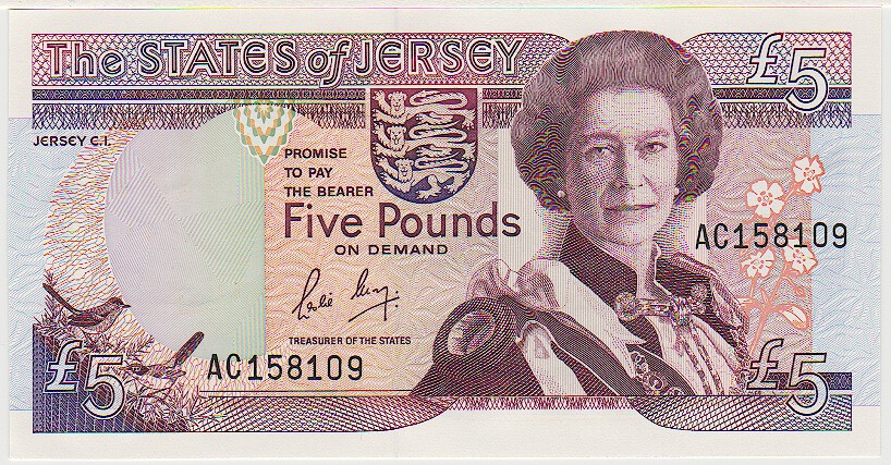 Jersey, £10, 1976 to 1989.