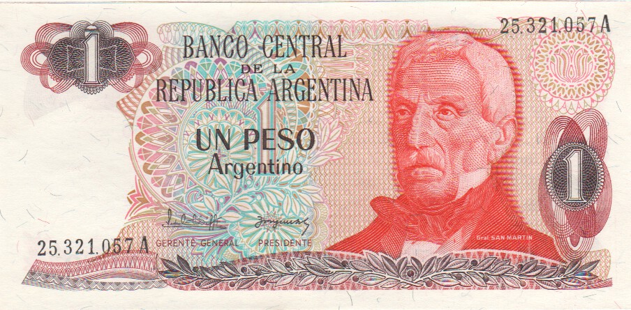 Argentina, 1 Peso Argentino, 1983.