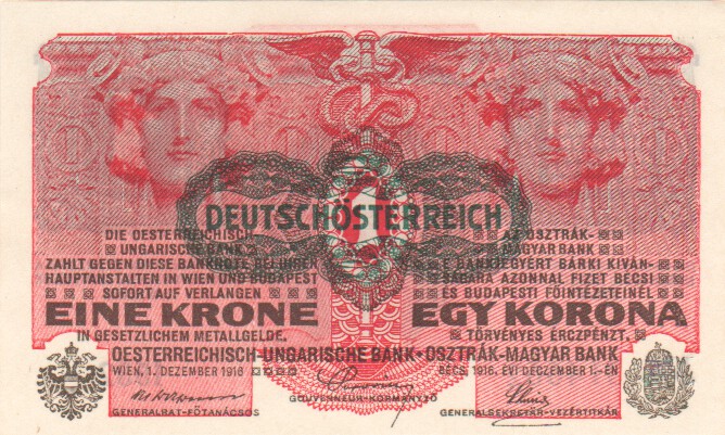 Austria, 1 Krone, 1919.