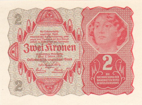 Austria, 2 Kronen, 1922.