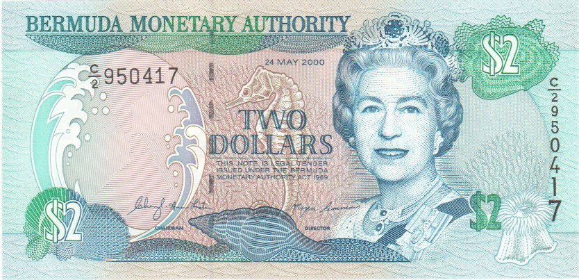 Bermuda, 2 Dollars, 2000