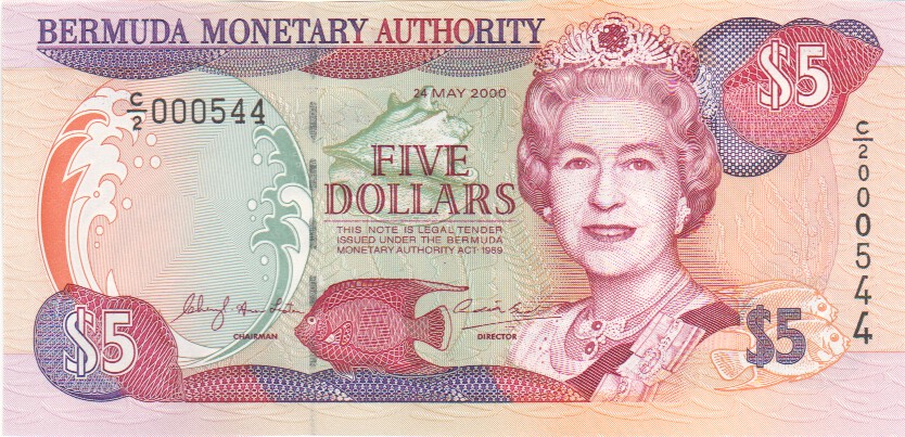 Bermuda, 5 Dollars, 2000