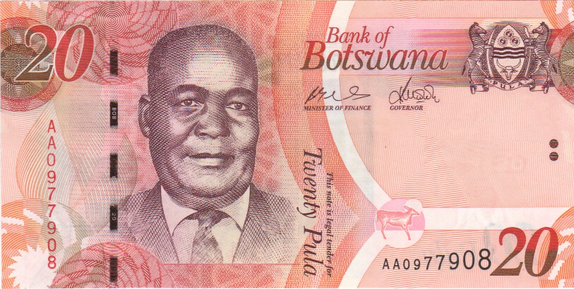 Botswana, 20 Pula, 2009