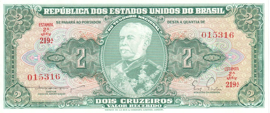 Brazil, 2 Cruzeiros, 1955.