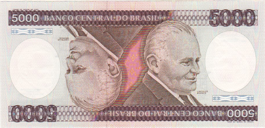 Brazil, 5000 Cruzeiros, 1984.