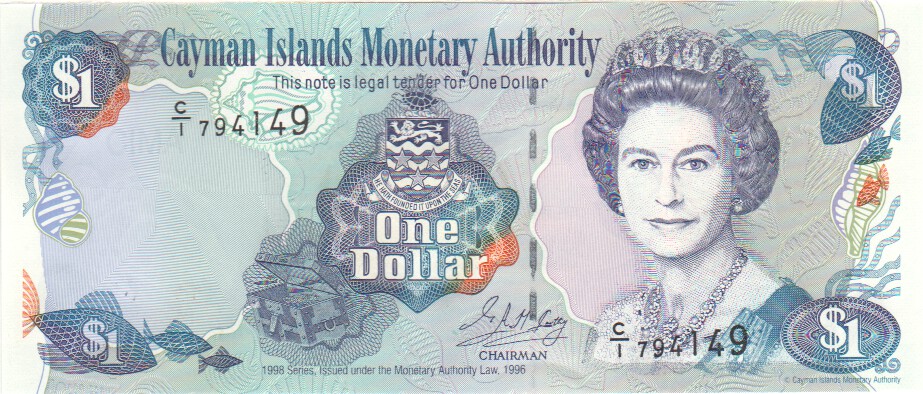 Cayman Islands, 1 Dollar, 1998