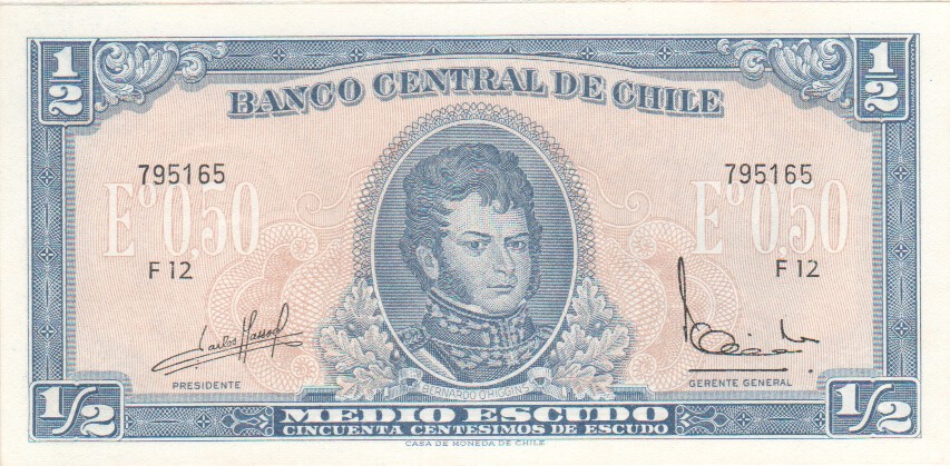 Chile, 1/2 Escudo, 1962
