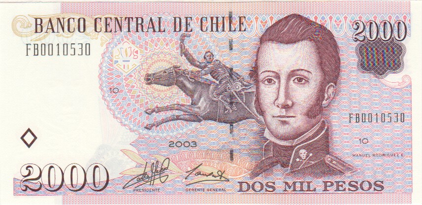 Chile, 2000 Pesos, 2003