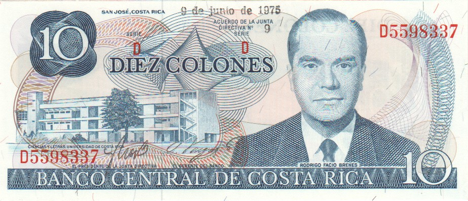 Costa Rica, 10 Colones, 1985