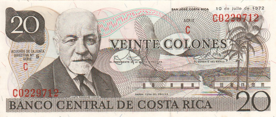Costa Rica, 20 Colones, 1983