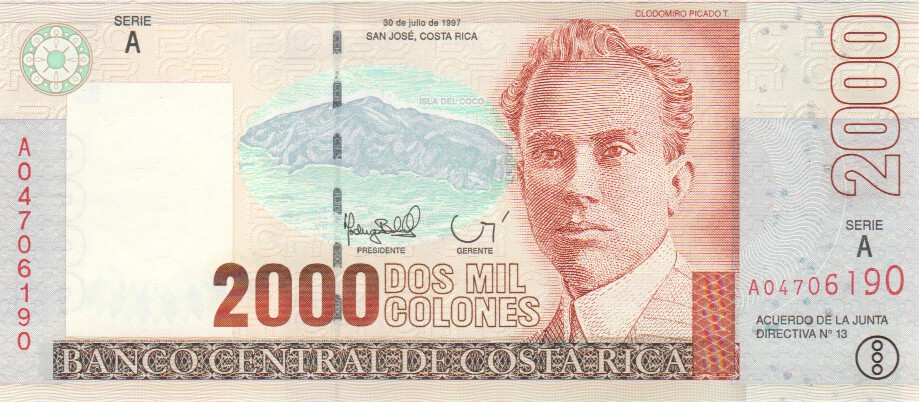 Costa Rica, 2000 Colones, 2003