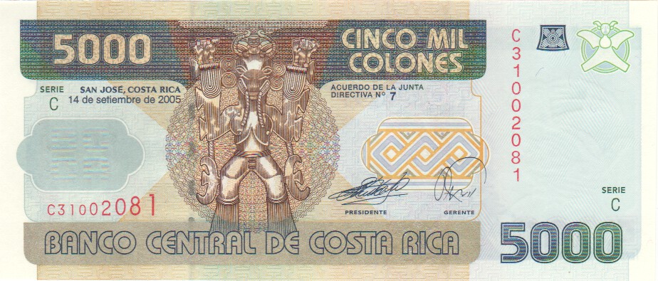 Costa Rica, 5000 Colones, 2003