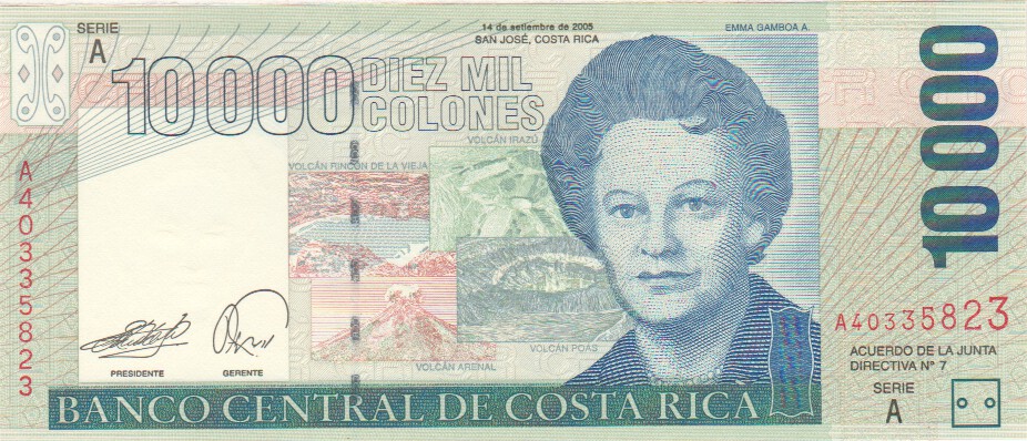 Costa Rica, 10,000 Colones, 2007