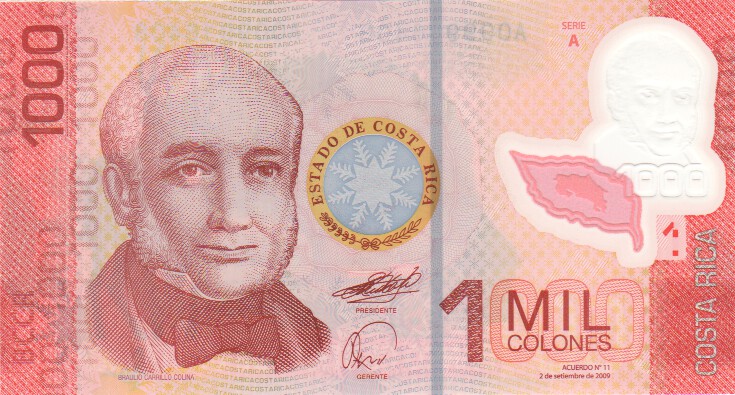 Costa Rica, 1000 Colones, 2011