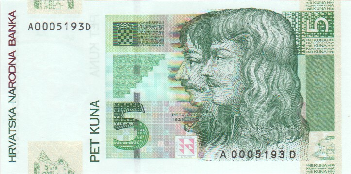 Croatia, 5 Kuna, 2001