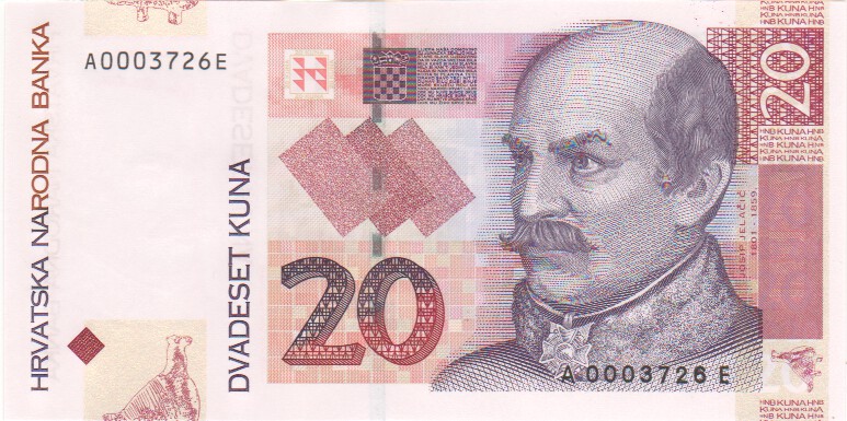 Croatia, 20 Kuna, 2001