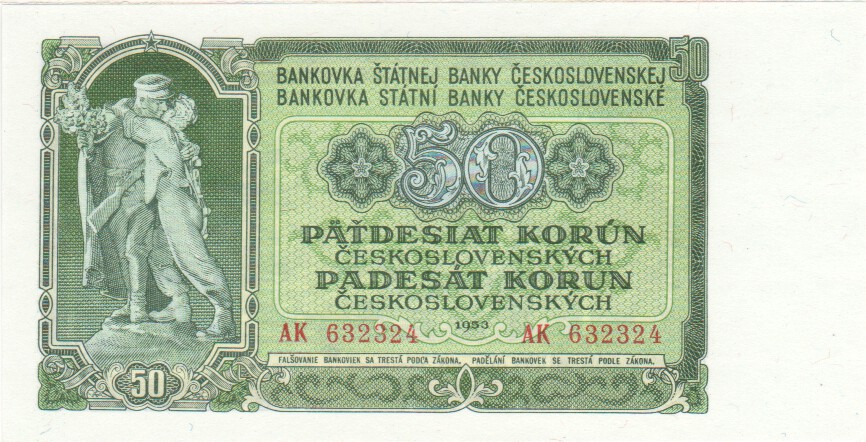 Czechoslovakia, 50 Korun, 1953
