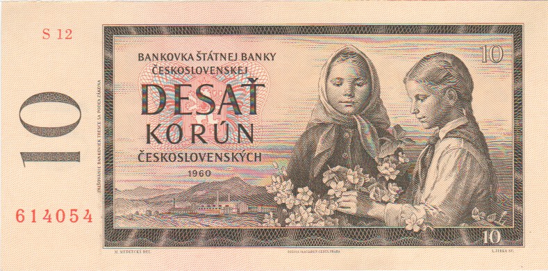Czechoslovakia, 10 Korun, 1960