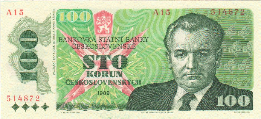 Czechoslovakia, 100 Korun, 1989