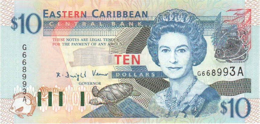East Caribbean, 10 Dollars, 2003