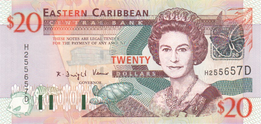 East Caribbean, 20 Dollars, 2003