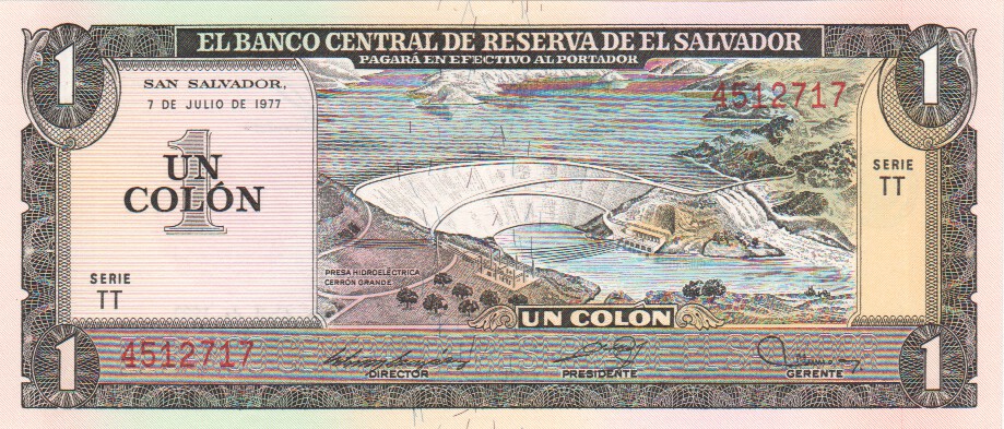 El Salvador, 1 Colon, 1980