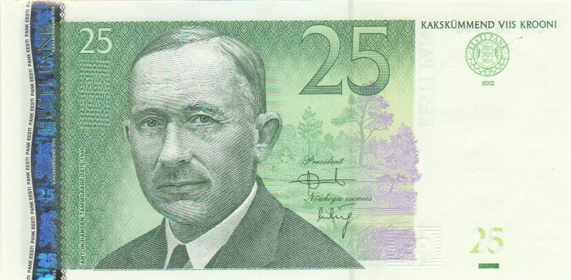 Estonia, 25 Krooni, 2002