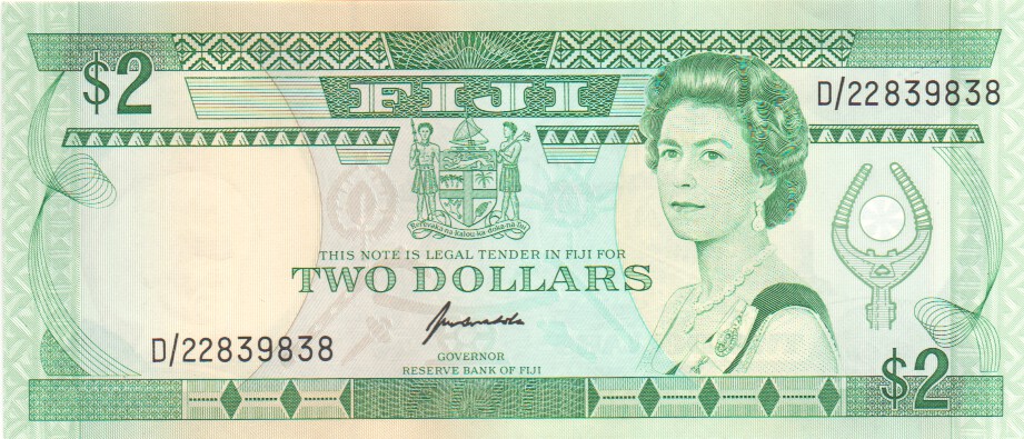 Fiji, 2 Dollars, 1995
