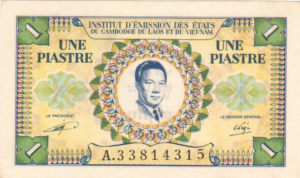 French Indochina, 1 Piastre, 1952