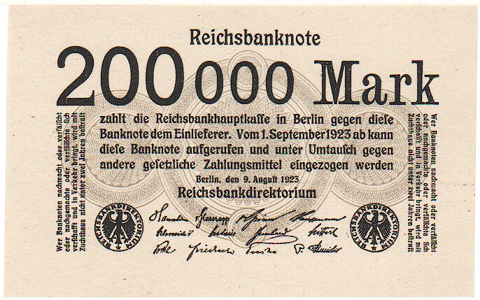Germany, 200,000 Mark, 1923
