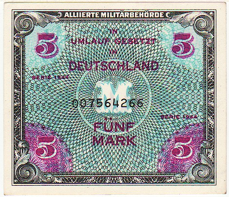 Germany, 5 Mark, 1944