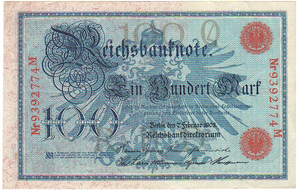 Germany, 100 Mark, 1908
