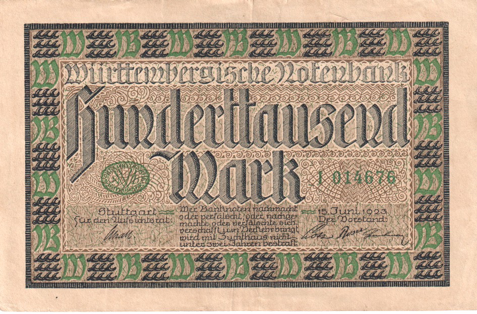Die Sachsische Bank, 10,000 Mark, 1923
