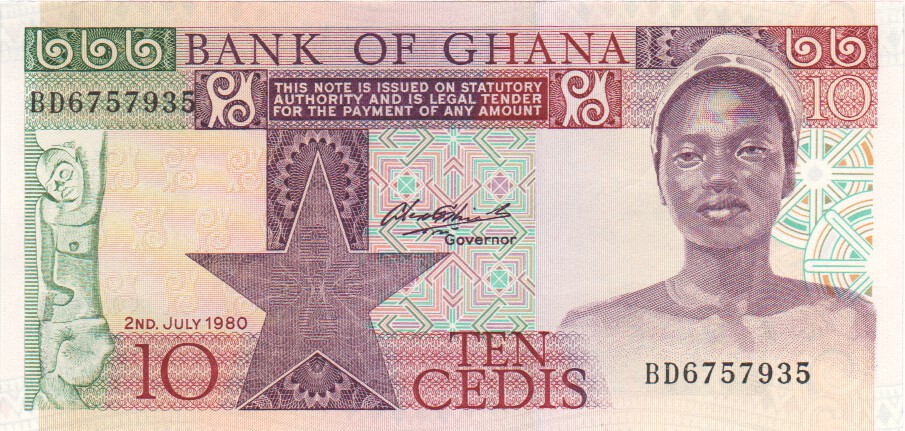 Ghana, 10 Cedis, 1980