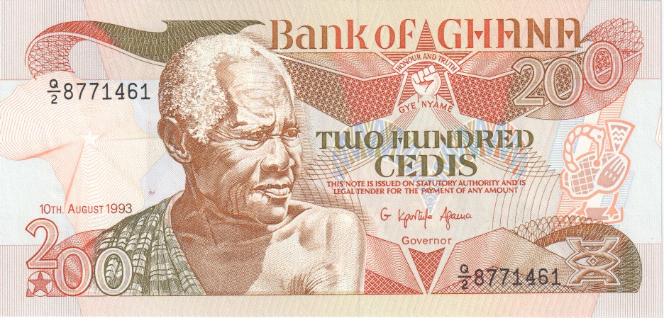 Ghana, 200 Cedis, 1993
