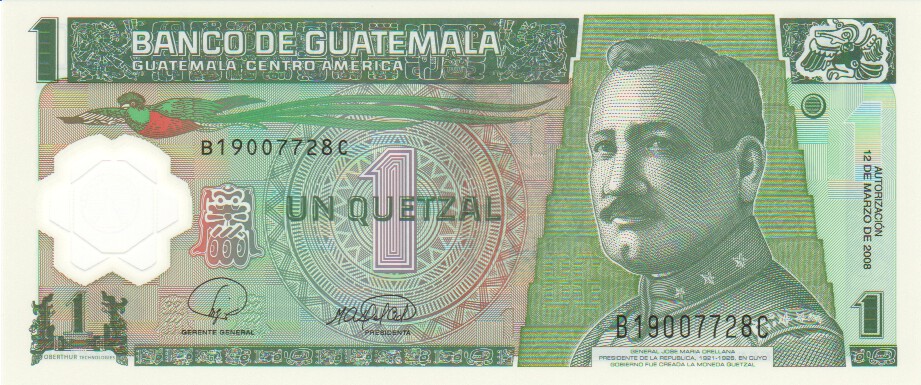 Guatemala, 1 Quetzal, 2008
