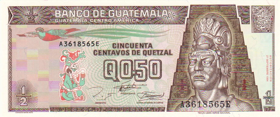 Guatemala, 1/2 Quetzal, 1994