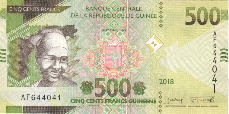 Guinea, 500 Francs, 2006