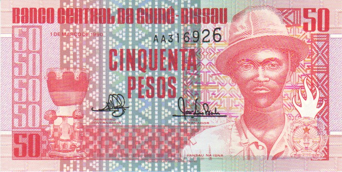 Guinea Bissau, 50 Pesos, 1990