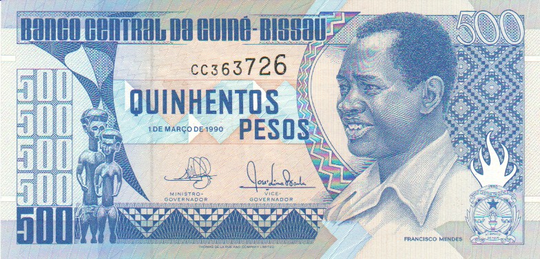 Guinea Bissau, 500 Pesos, 1990
