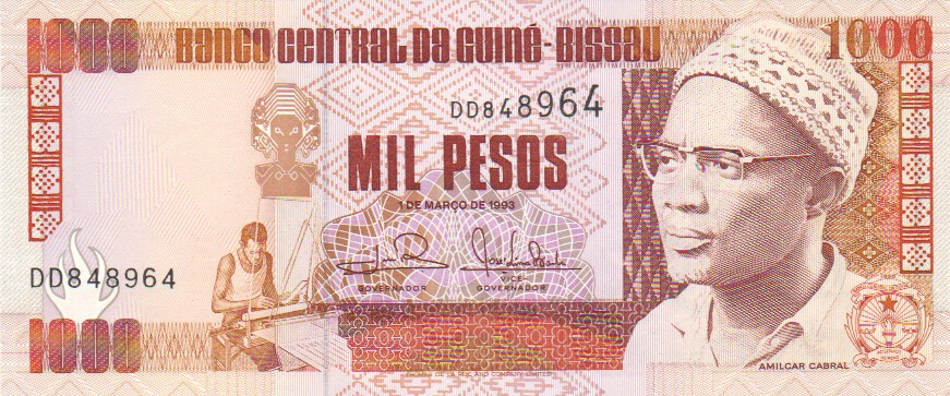 Guinea Bissau, 1000 Pesos, 1990