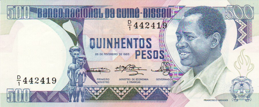 Guinea Bissau, 500 Pesos, 1983