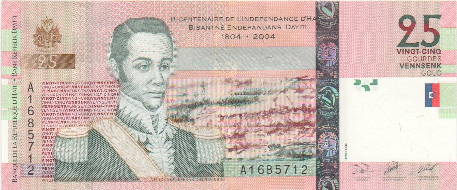 Haiti, 25 Gourdes, 2004