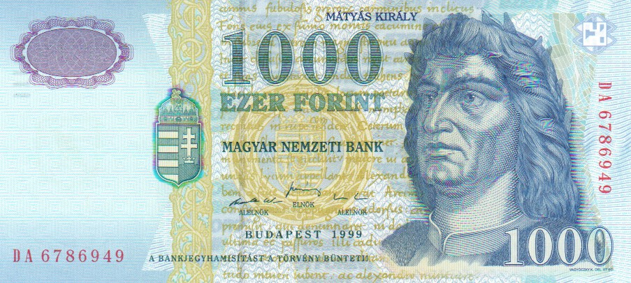 Hungary, 1000 Forint, 1999