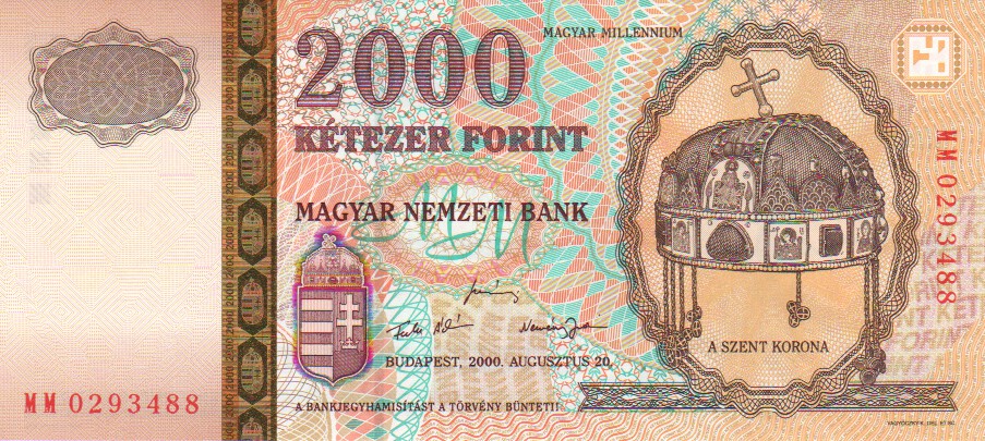 Hungary, 2000 Forint, 2000