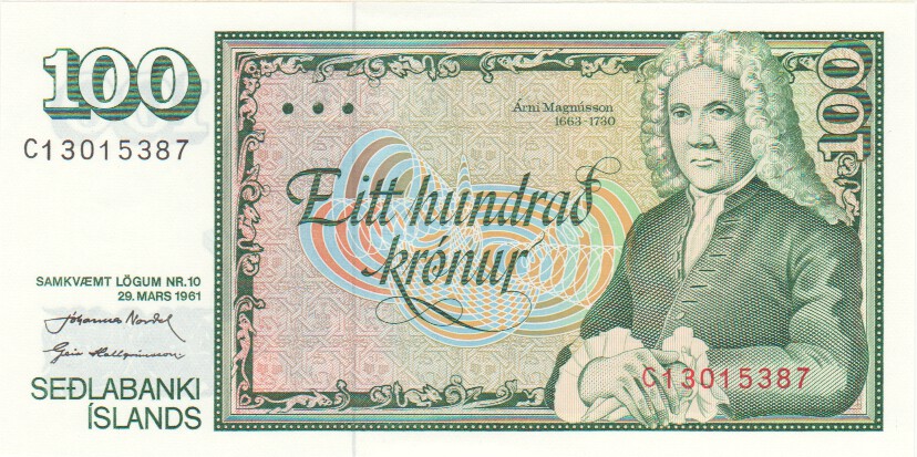 Iceland, 100 Kronur, 1981