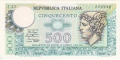 Italy 500 Lire, 14. 2.1974