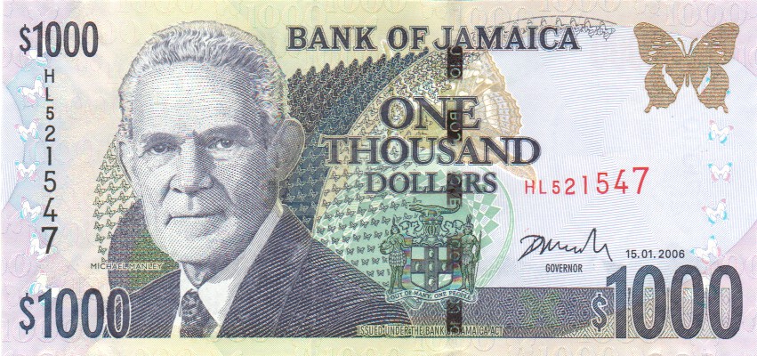 Jamaica, 1000 Dollars, 2006