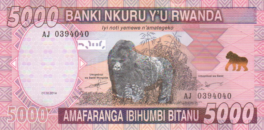 Rwanda, 1000 Francs, 1978